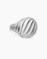 Sculpted Cable Pinky Ring in Sterling Silver, 13mm